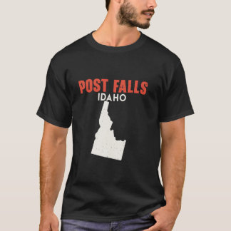 Post Falls Idaho USA State America Travel Idahoan  T-Shirt