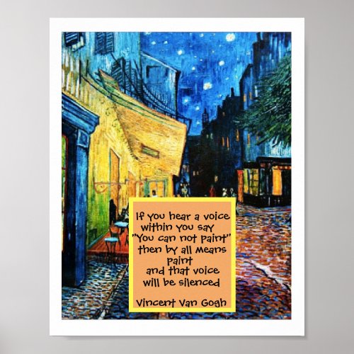 Post Impressionist Art Painting Quote  Poster