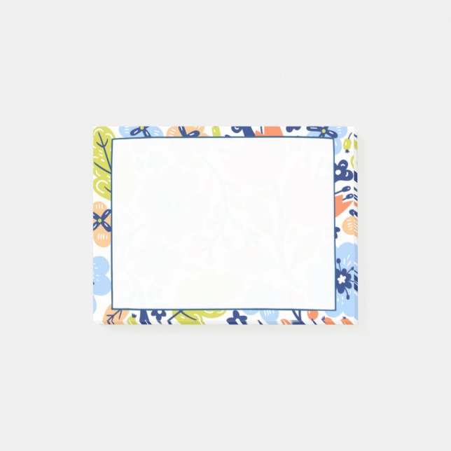Post-it® Color Floral Pattern Post-it Notes (Front)
