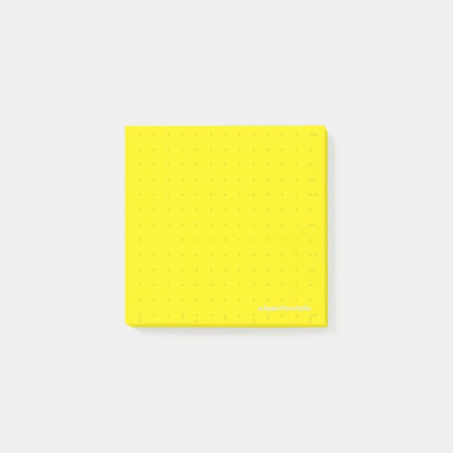 Post-it® Dot-Grid 7*7 Yellow (EA) Post-it Notes (Front)
