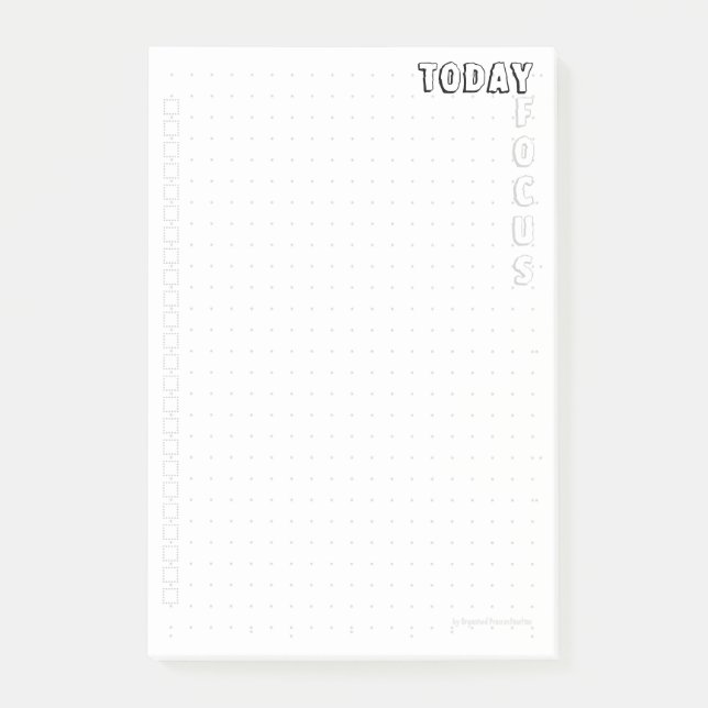 Post-it® Dot-Grid Label 10*15 Today Focus EA Post-it Notes (Front)