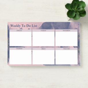 Post-it® Modern Watercolor Weekly To Do List Post-it Notes