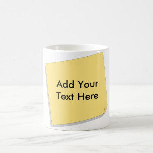 Post It Note Add Your Own Text Coffee Mug