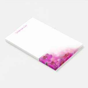 Post It Note Pad Shopping List Orchids