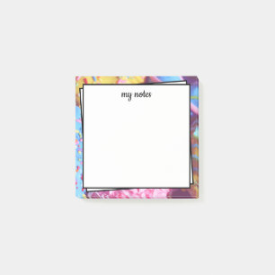 Post It Note with Candy Colorful Background