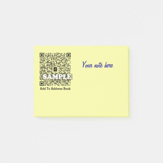 Post-it note with QR code (Front)