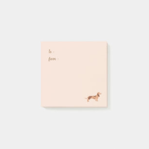 Post-It® Notes, 7.6 cm x 7.6 cm Dachshund dog Post-it Notes