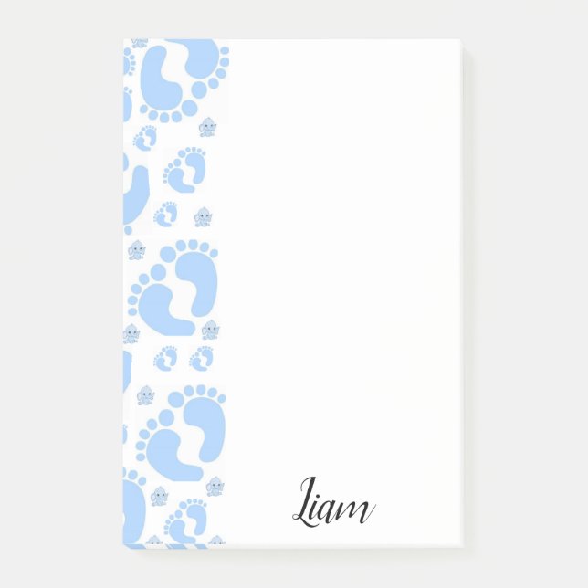 Post-it Notes Baby Feet Boy Elephant (Front)