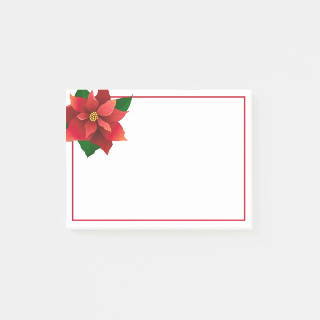Post-it-Notes-Christmas Poinsettia Post-it Notes (Front)