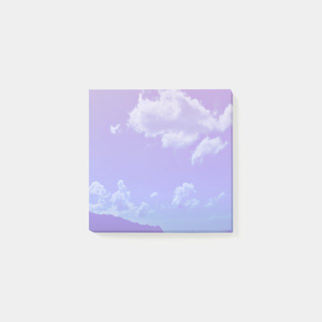 Post-It Notes Clouds Mountain Purple Scenery  (Front)