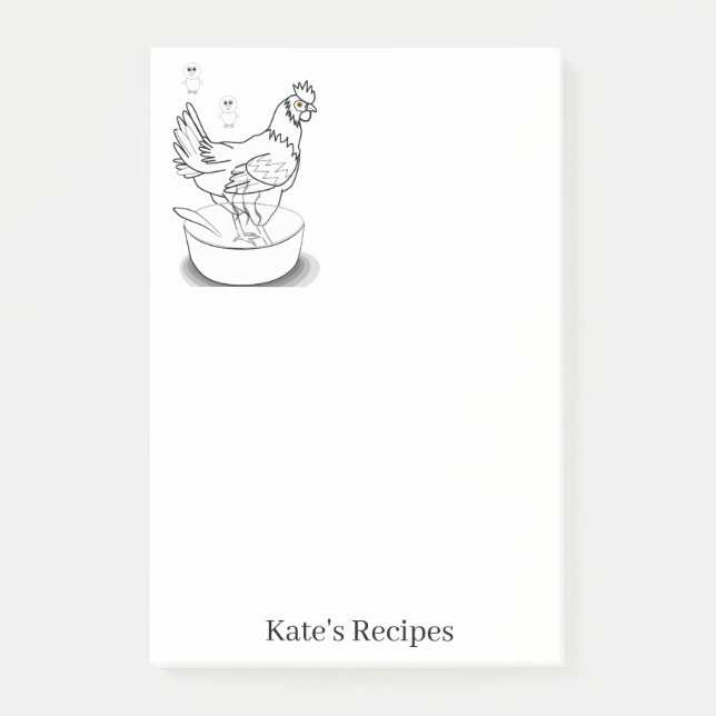 Post-it Notes Coloring Chickens (Front)
