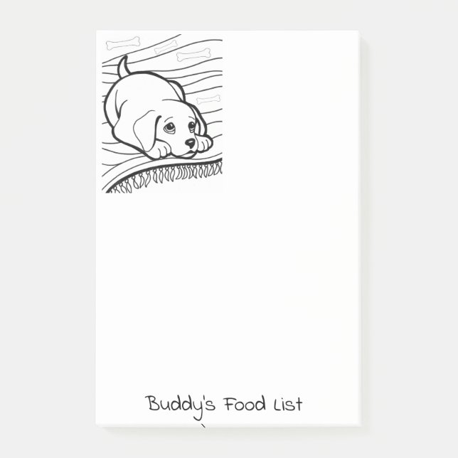 Post-it Notes Coloring Dog (Front)