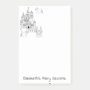 Post-it Notes Coloring Fairy Castle