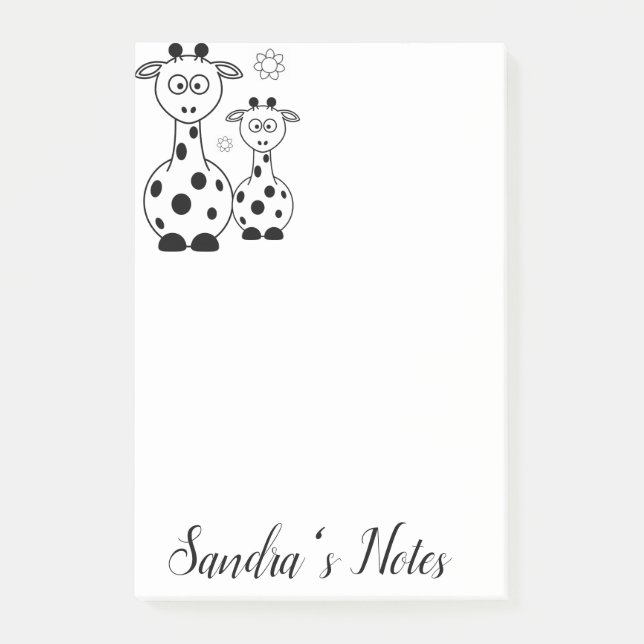 Post-it Notes Coloring Giraffe (Front)