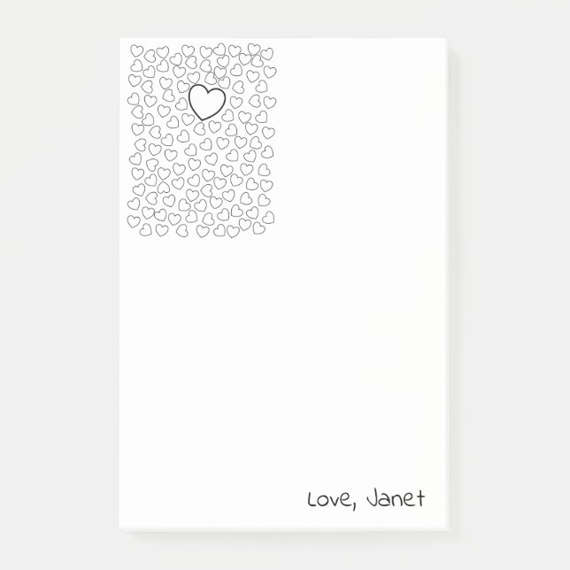 Post-it Notes Coloring Hearts (Front)