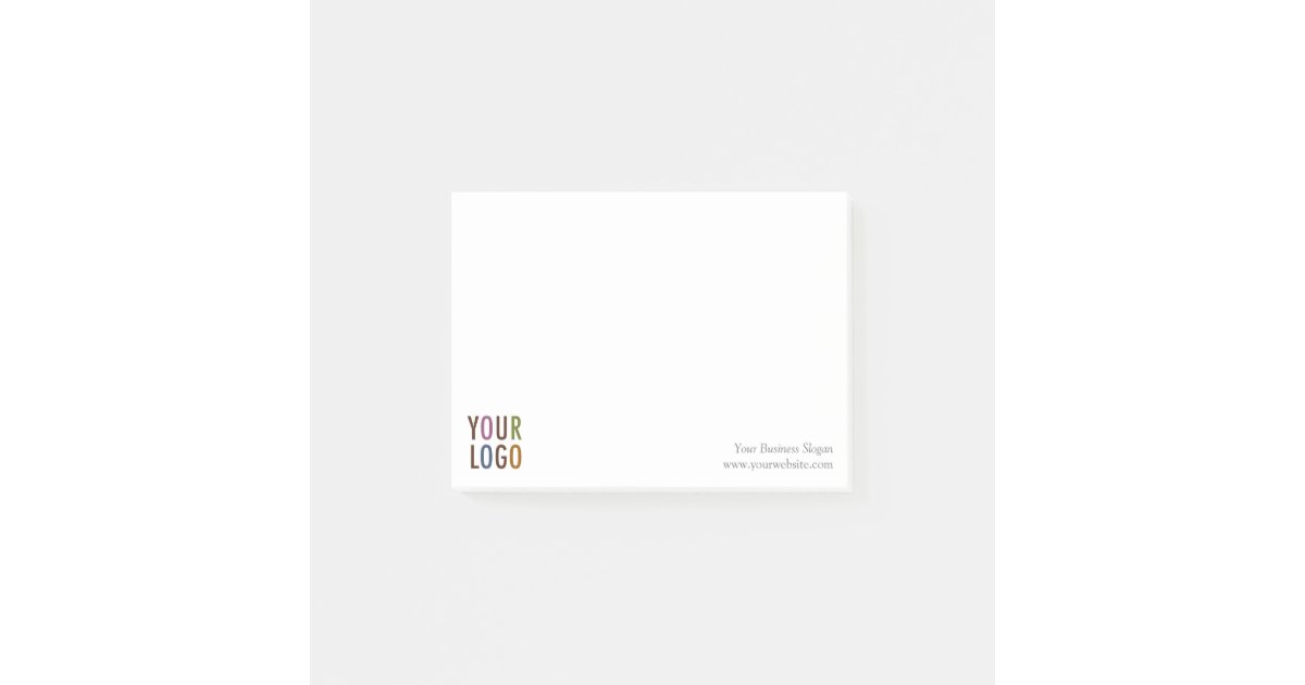 Post It Notes Custom Company Logo Promotional Zazzle Notes Custom Company Logo Promotional