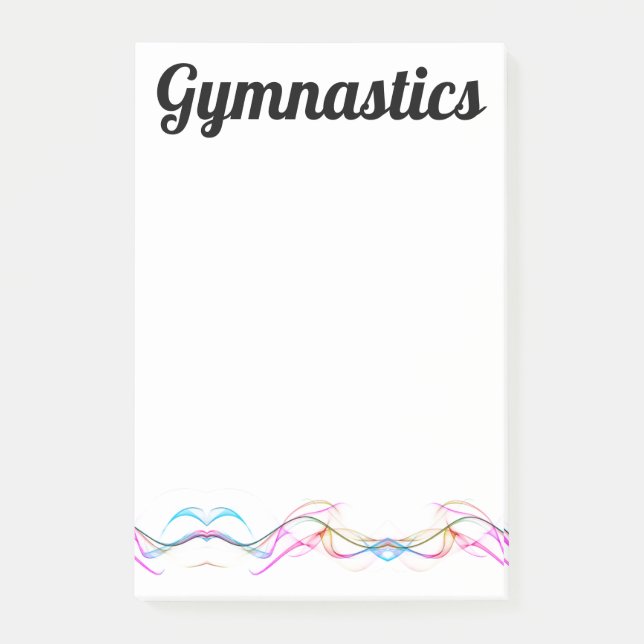 Post-It Notes - Gymnastics Notes 4" x 6" (Front)