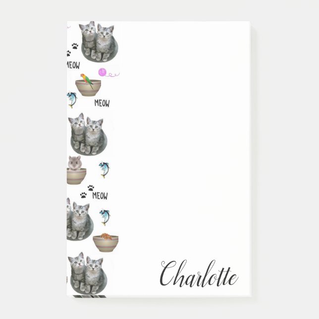 Post-it Notes Meow Kitten Cats (Front)