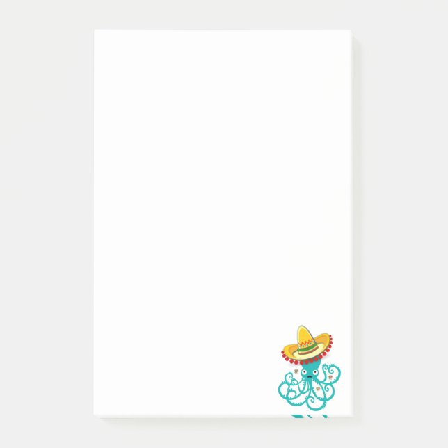 Post-it Notes Mexican Octopus Sombrero (Front)