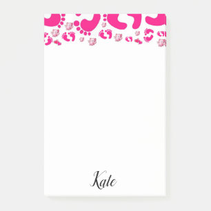 Post-it Notes Pink Baby Feet Girl Elephant