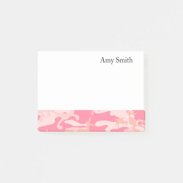 Post-it-Notes-Pink Camo Post-it Notes (Front)
