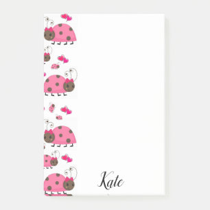 Post-it Notes Pink Ladybug
