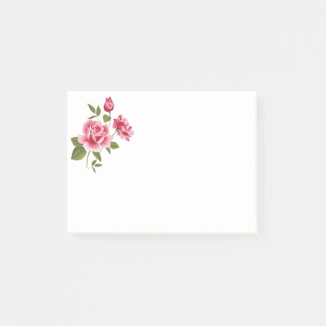 Post-it-Notes-Pink Roses Post-it Notes (Front)