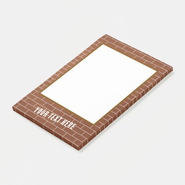Post-it® Notes with Brick Wall Personalized Text (Angled)