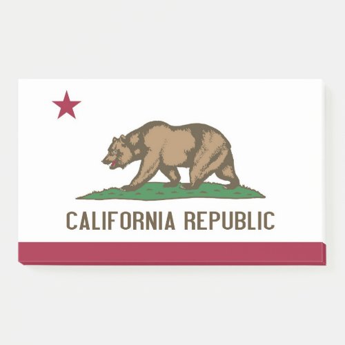 Post_it Notes with flag of California USA
