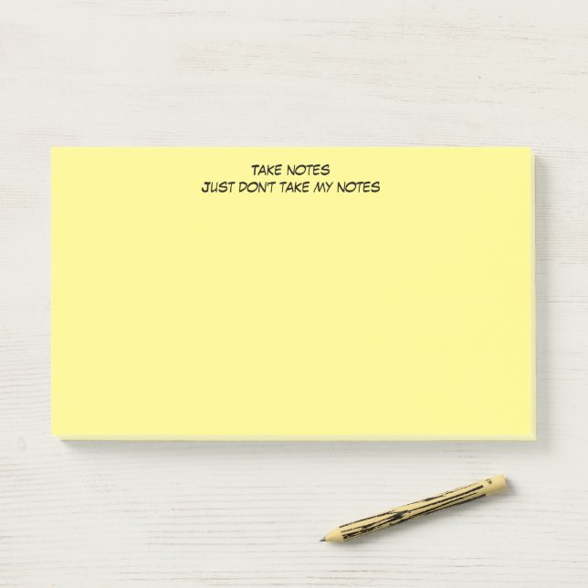 Post-It Notes with Humorous Warning Message (On Desk)