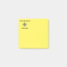 Post-it notes with name of your boat