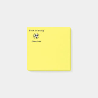 Post-it notes with name of your boat