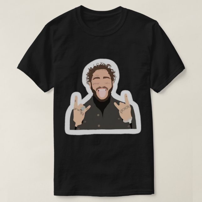 Post Malone sticker Sticker T-Shirt (Design Front)