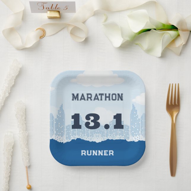 Post Marathon Race Party Paper Plates (Wedding)