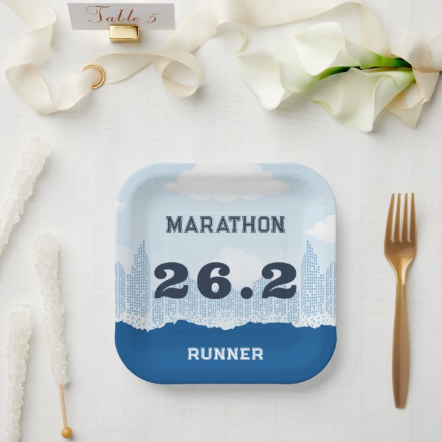 Post Marathon Race Party Paper Plates (Wedding)