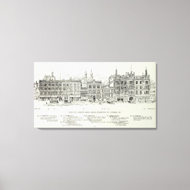 Post North side Stockton and Powell Canvas Print (Front)