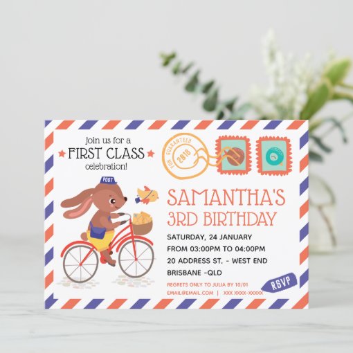Post Office Birthday Party Invitation Zazzle Post office birthday party invitation zazzle