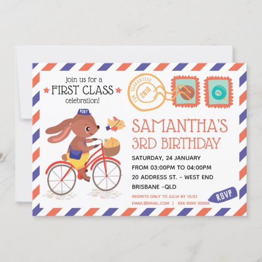 Post Office Birthday Party Invitation Zazzle Post office birthday party invitation zazzle