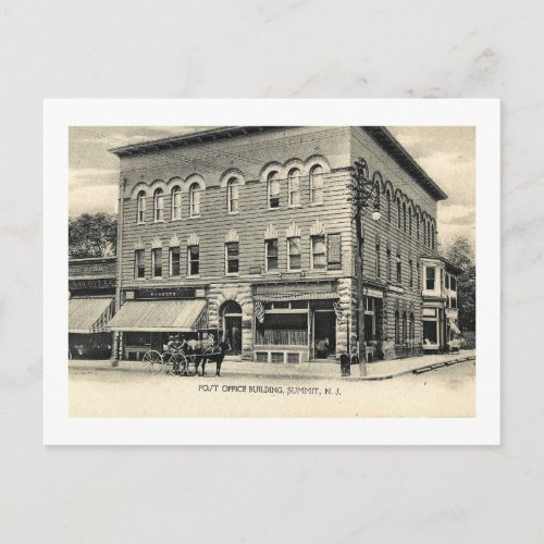 Post Office  Gedneys Store Summit NJ Vintage Postcard