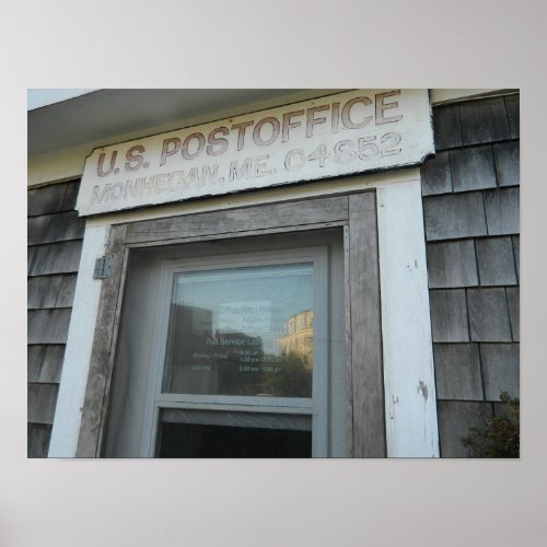 Post Office Monhegan Island Maine 04852 Poster