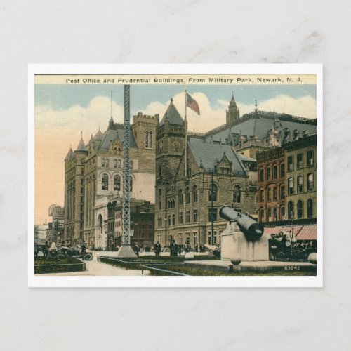 Post Office Newark NJ Vintage Postcard
