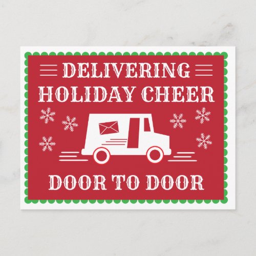 Post Office Postal Worker Holiday Thank You Postcard