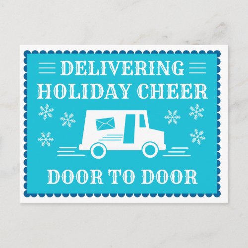 Post Office Postal Worker Holiday Thank You Postcard