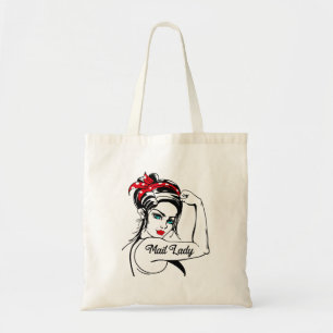 Post Office Postal Worker Rosie The Riveter Mail L Tote Bag