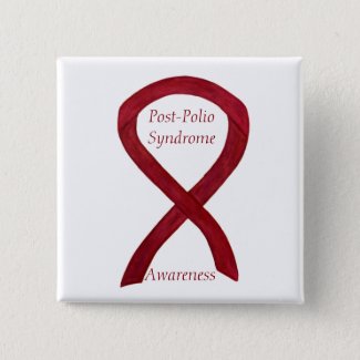 Post-Polio Syndrome Awareness Ribbon Custom Pins
