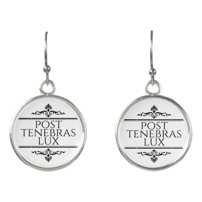 Post Tenebras Lux Earrings (Front)