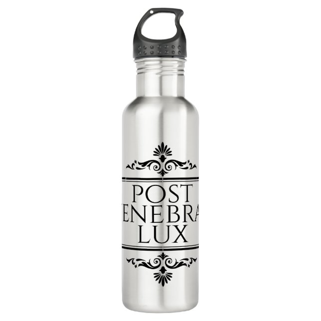Post Tenebras Lux Stainless Steel Water Bottle (Front)
