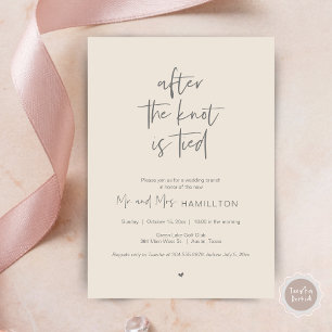 Post wedding Brunch, After the knot is tied Invita Invitation