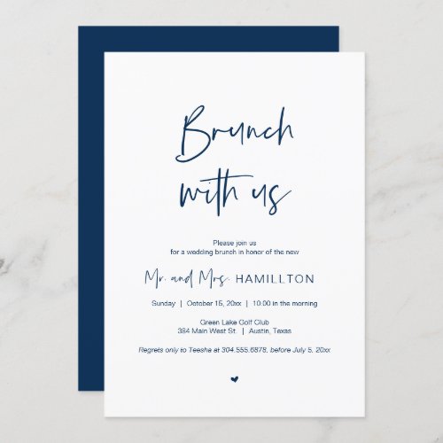 Post wedding Brunch Brunch with the newlyweds Inv Invitation