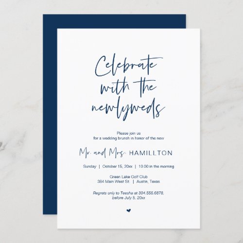 Post wedding Brunch Celebrate with newlyweds Invi Invitation